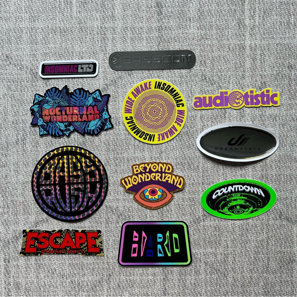 Insomniac Rave EDM Electronic Dance Music Festival Bumper Stickers NEW